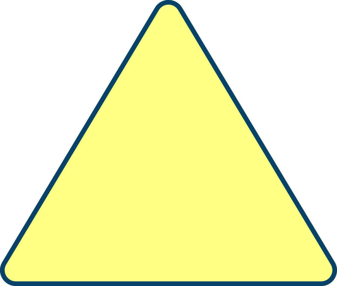 isolato triangolo icona nel giallo colore. vettore