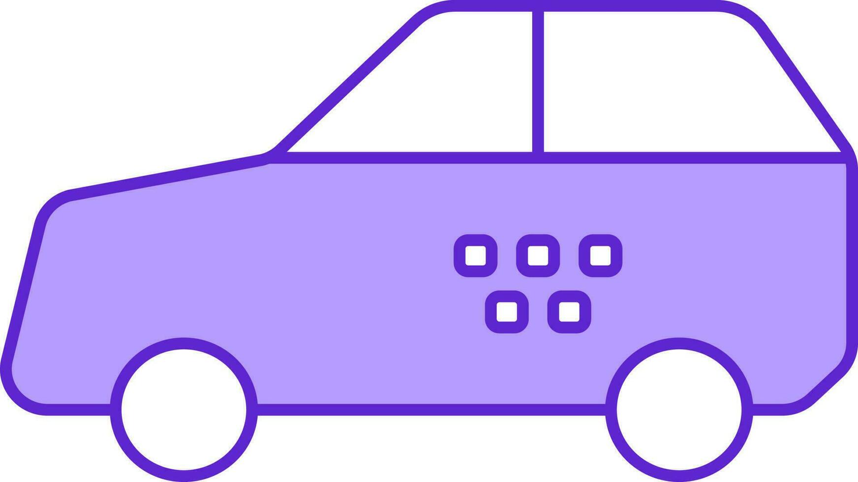 viola inteligente auto icona nel piatto stile. vettore