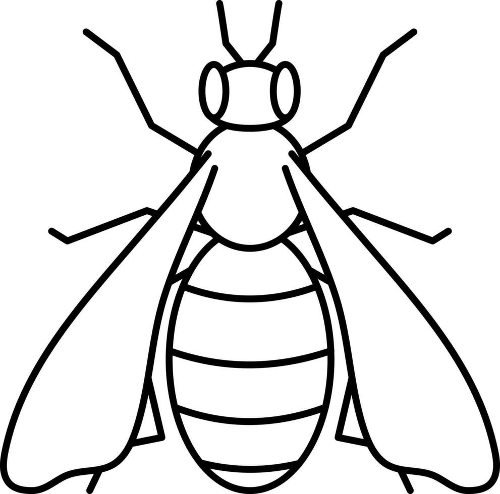 isolato Apidae insetto personaggio icona nel ictus stile. vettore