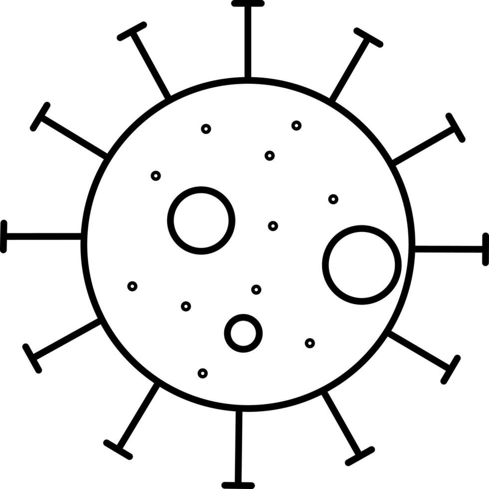 nero magro linea arte di virus icona o simbolo. vettore