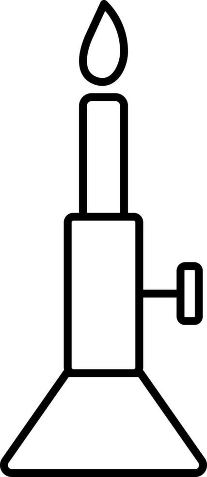 ardente bunsen bruciatore schema icona. vettore