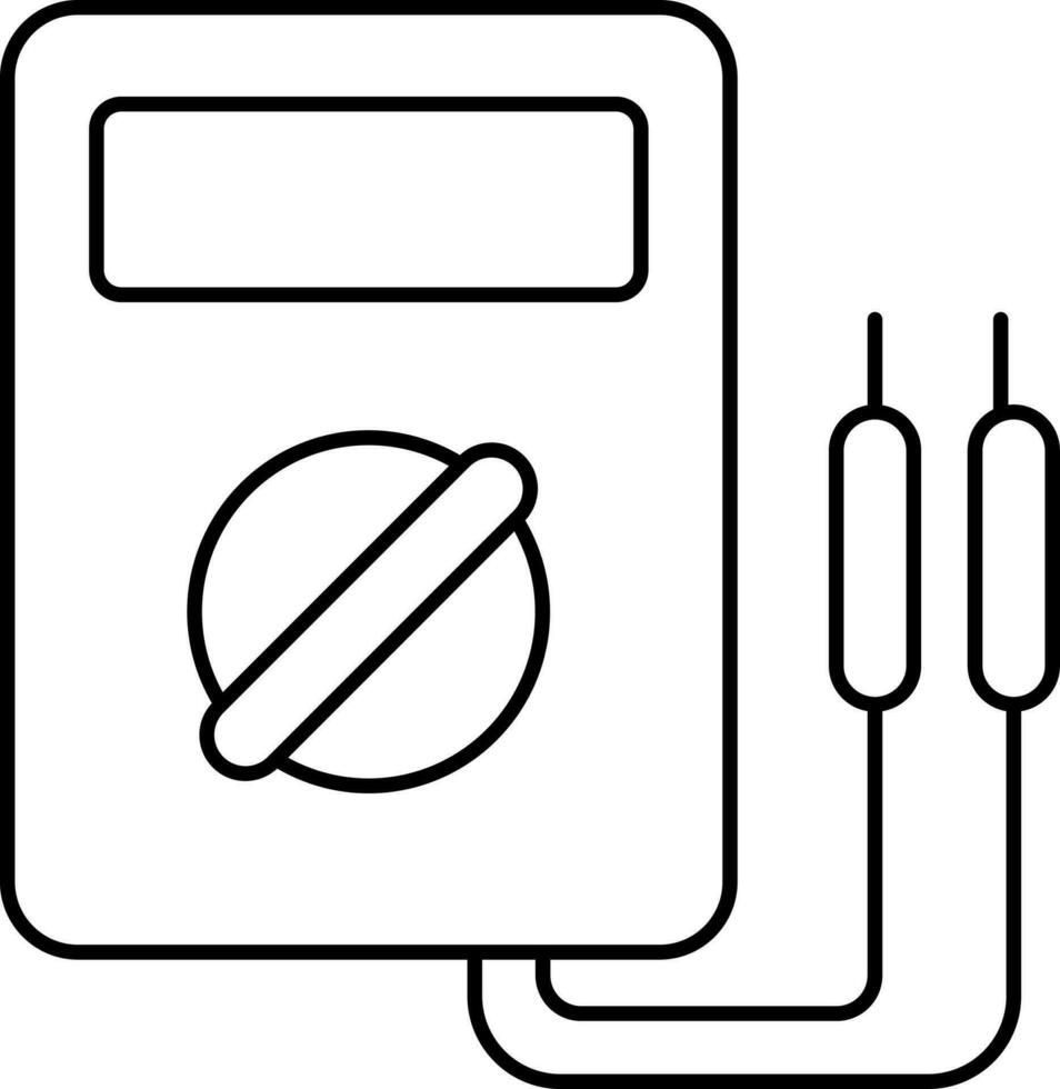 elettrico test metro icona nel nero schema. vettore