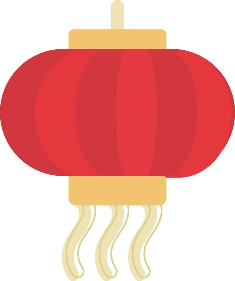 Cinese lanterna piatto icona nel rosso e giallo colore. vettore