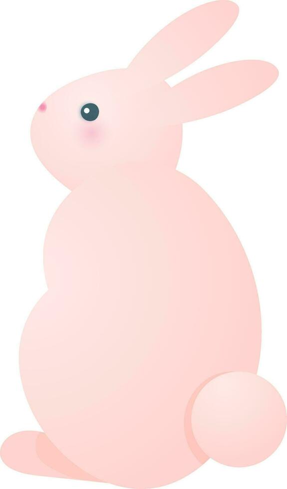cartone animato personaggio di carino coniglietto o coniglio icona nel rosa colore. vettore