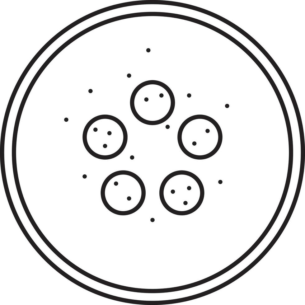 illustrazione di kofta icona nel magro linea arte. vettore