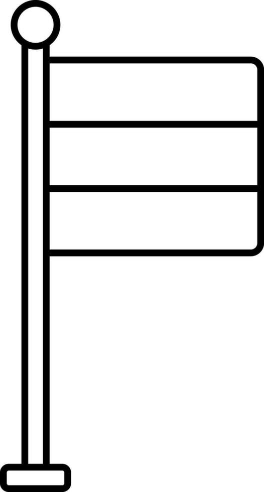 isolato bandiera icona nel linea arte. vettore