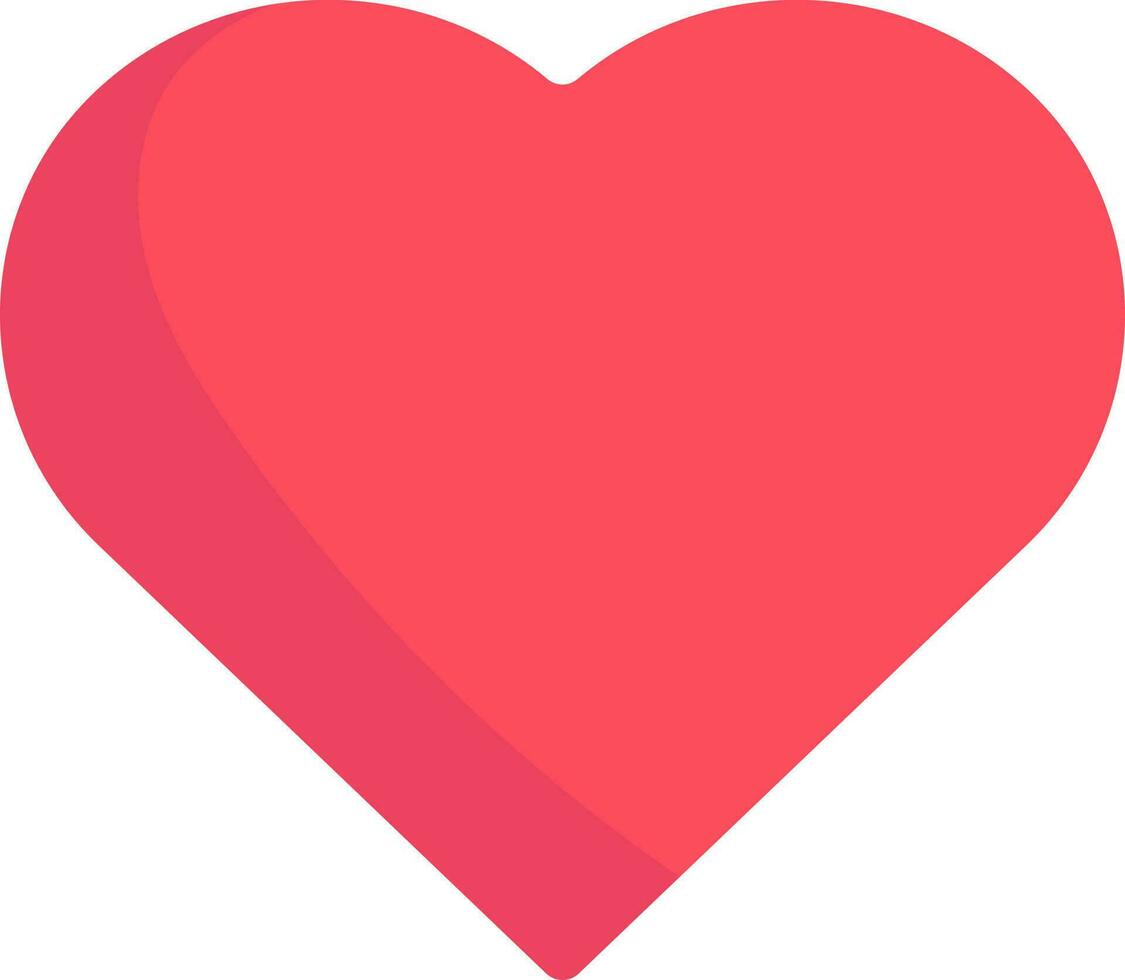rosso illustrazione di cuore piatto icona. vettore