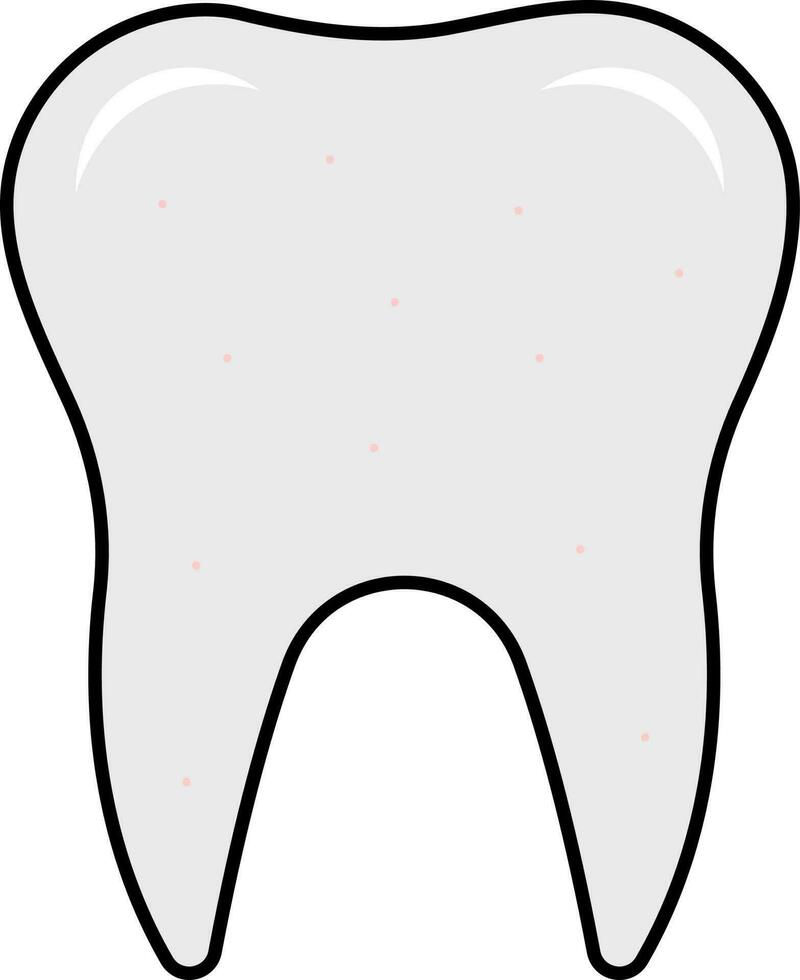 isolato dente diagramma icona nel grigio colore. vettore