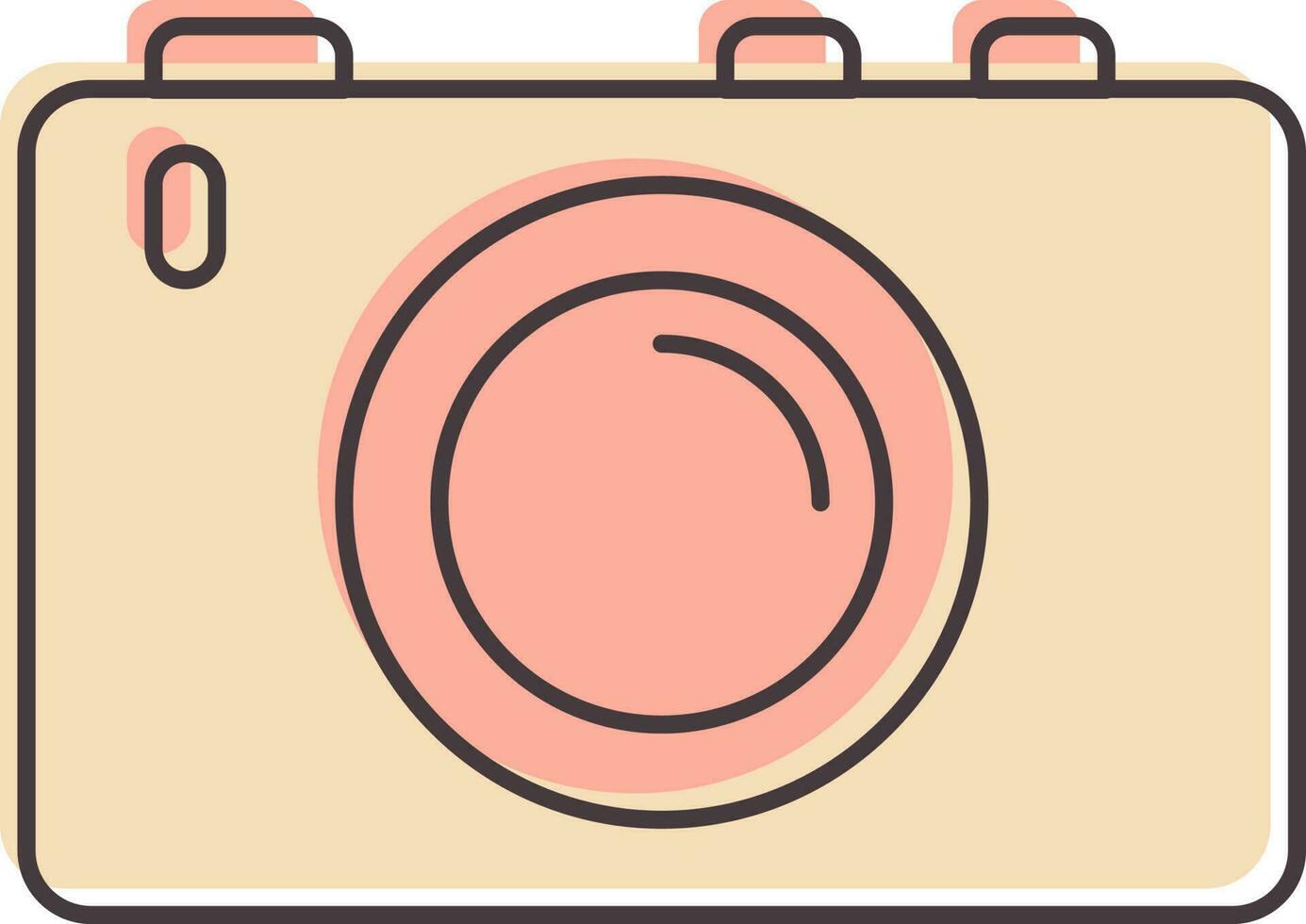 rosa colore telecamera icona nel piatto stile. vettore