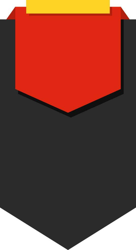 rosso e nero sovrapposizione freccia etichetta o etichetta elemento. vettore