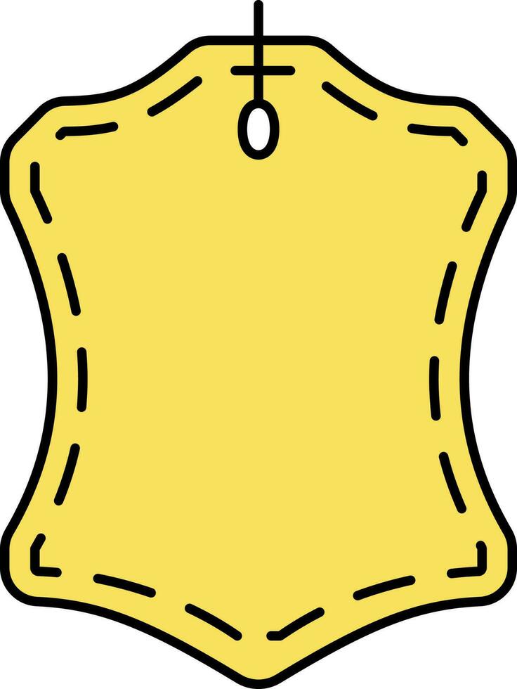 giallo toppa icona nel piatto stile. vettore