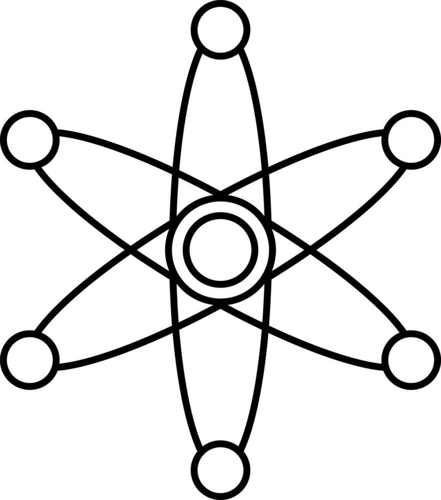 illustrazione di molecolare icona nel linea arte. vettore