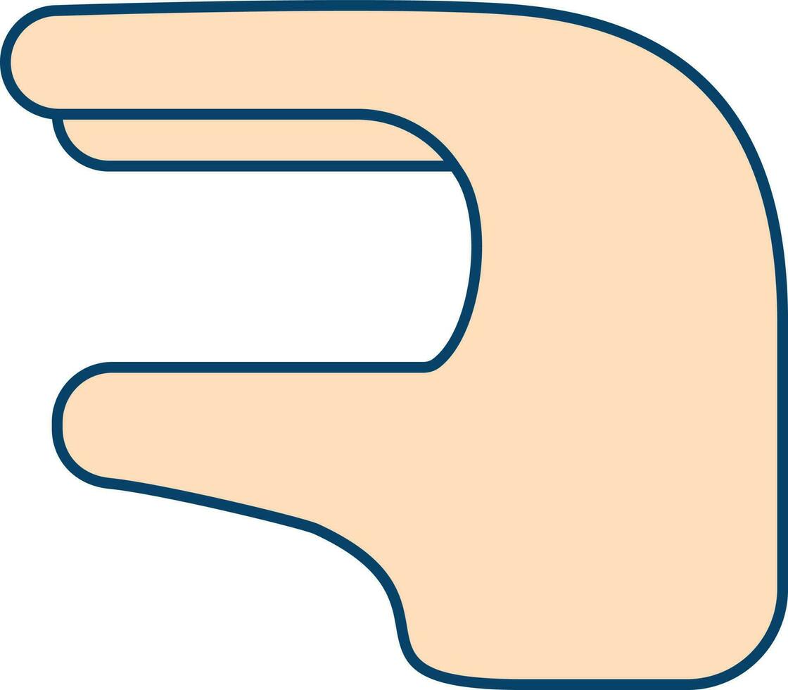 piatto illustrazione di c lettera mano pesca cartello o icona. vettore