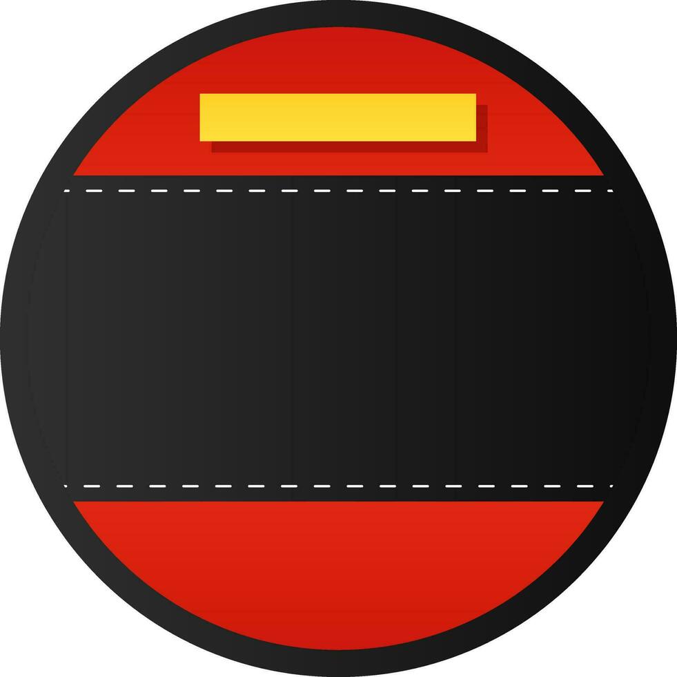 vuoto striscia cerchio telaio o fondale nel rosso e nero colore. vettore