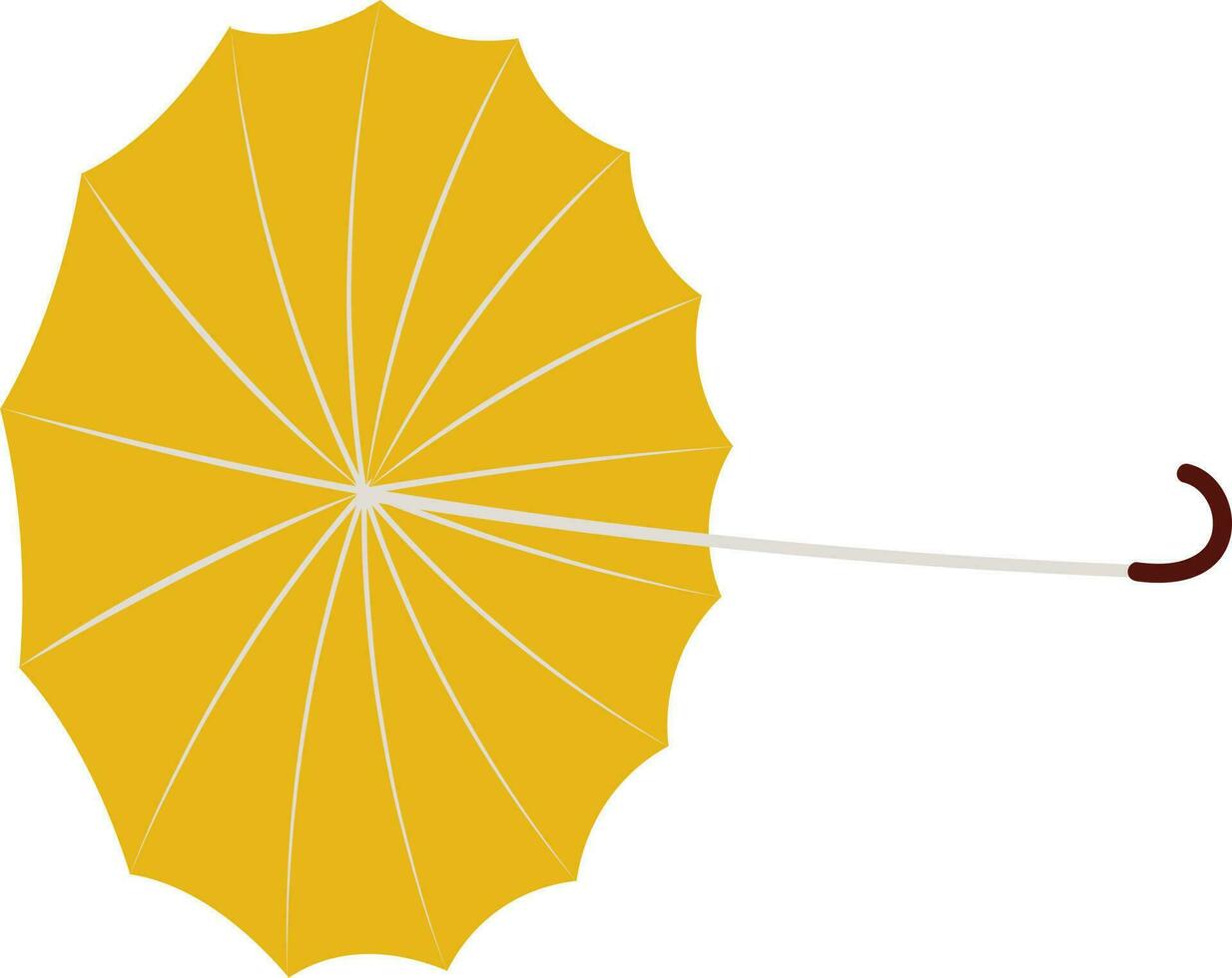 giallo Aperto ombrello su pavimento piatto elemento. vettore