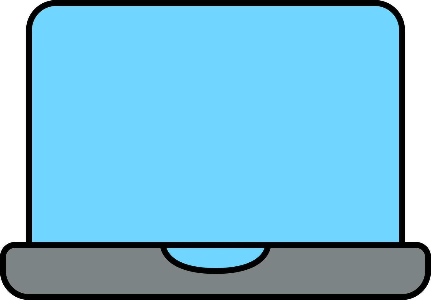 grigio e blu illustrazione di il computer portatile icona. vettore