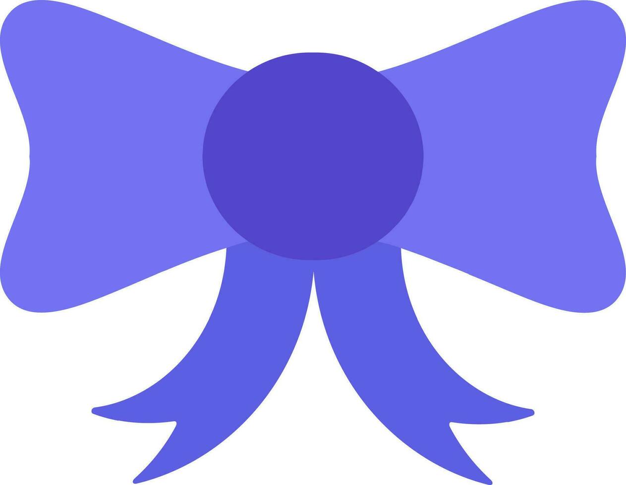 isolato arco nastro icona nel viola colore piatto stile. vettore