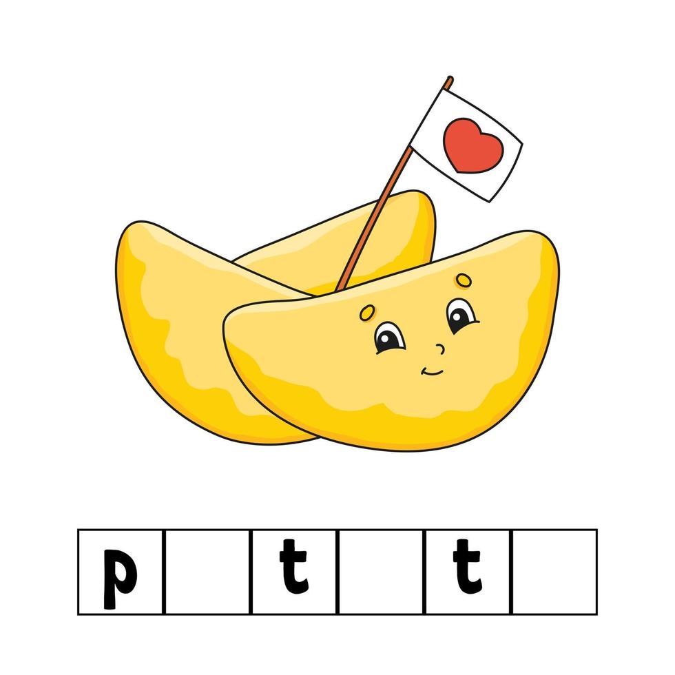 parole simpatico puzzle di patate vettore