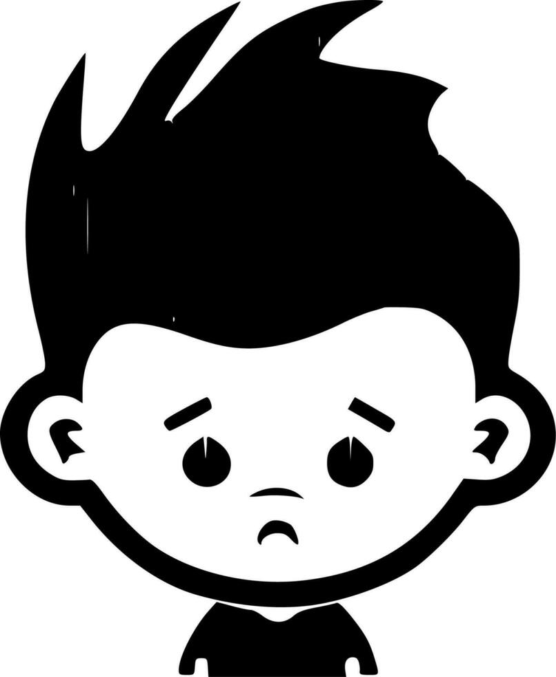 bambino ragazzo - minimalista e piatto logo - vettore illustrazione