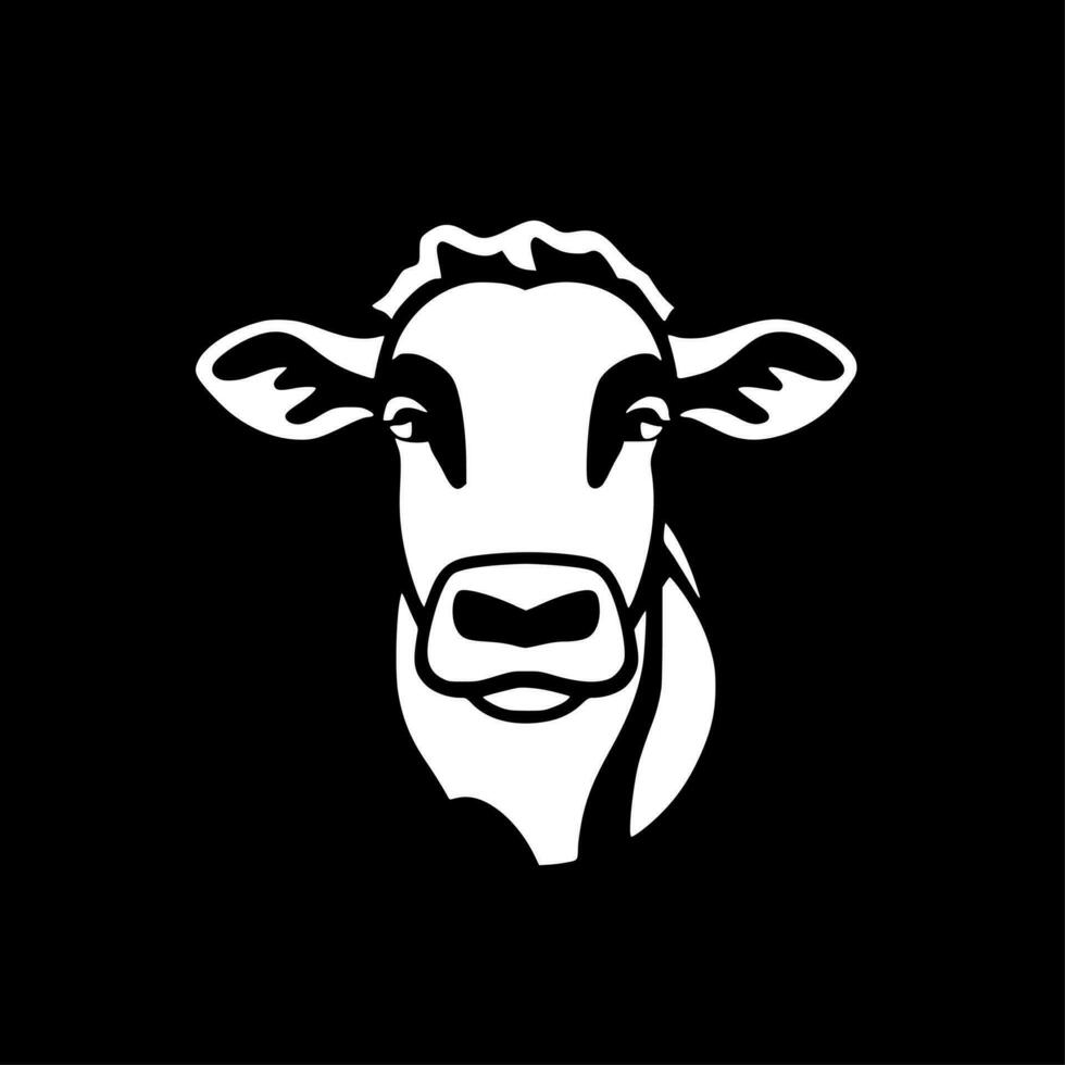 mucca, minimalista e semplice silhouette - vettore illustrazione