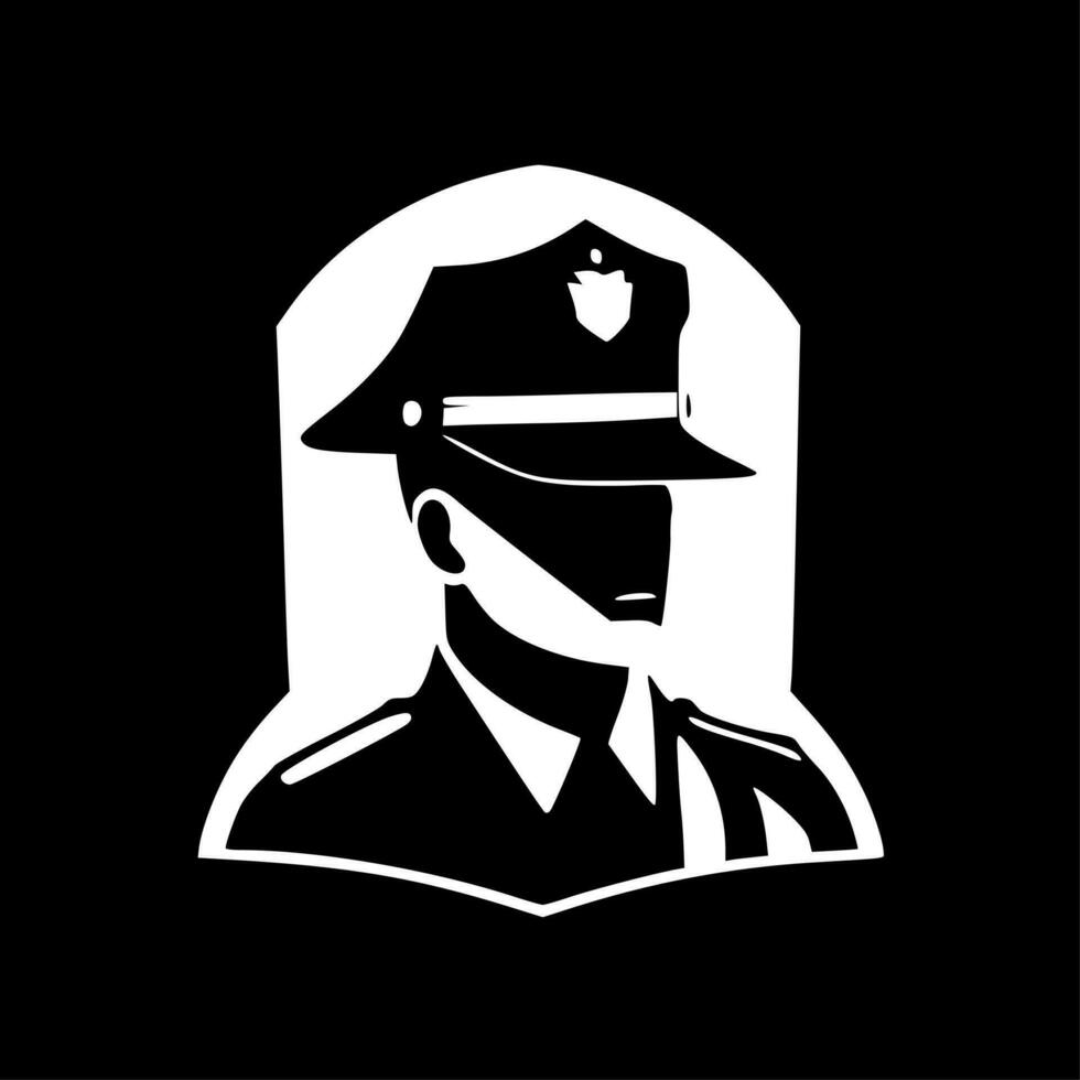 Polizia Stradale, minimalista e semplice silhouette - vettore illustrazione