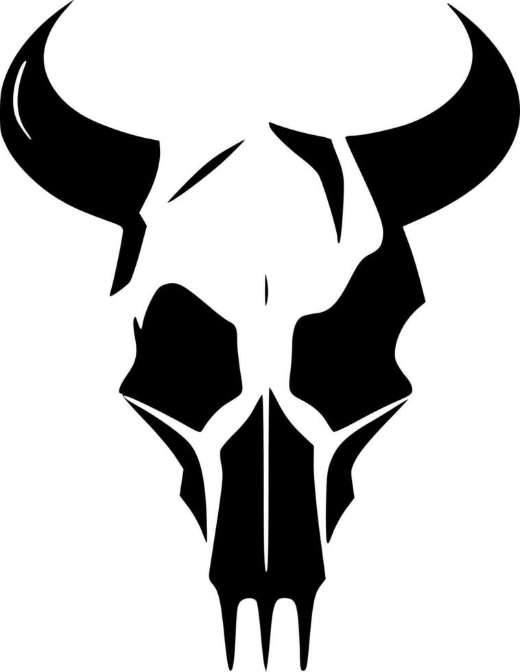 mucca cranio - minimalista e piatto logo - vettore illustrazione