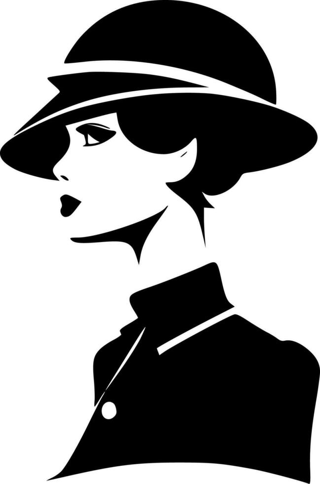 moda - nero e bianca isolato icona - vettore illustrazione