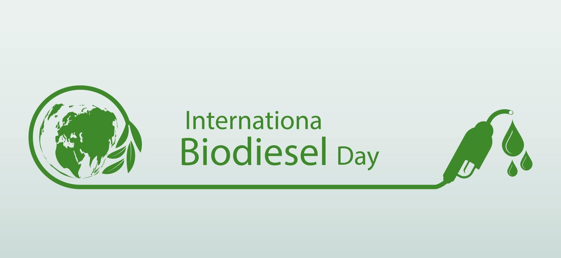 Giornata internazionale del biodiesel 10 agosto per l'ecologia e l'ambiente aiutare il mondo con idee eco-compatibili vettore