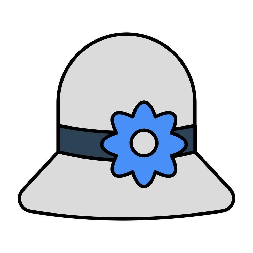un' unico design icona di cappello vettore