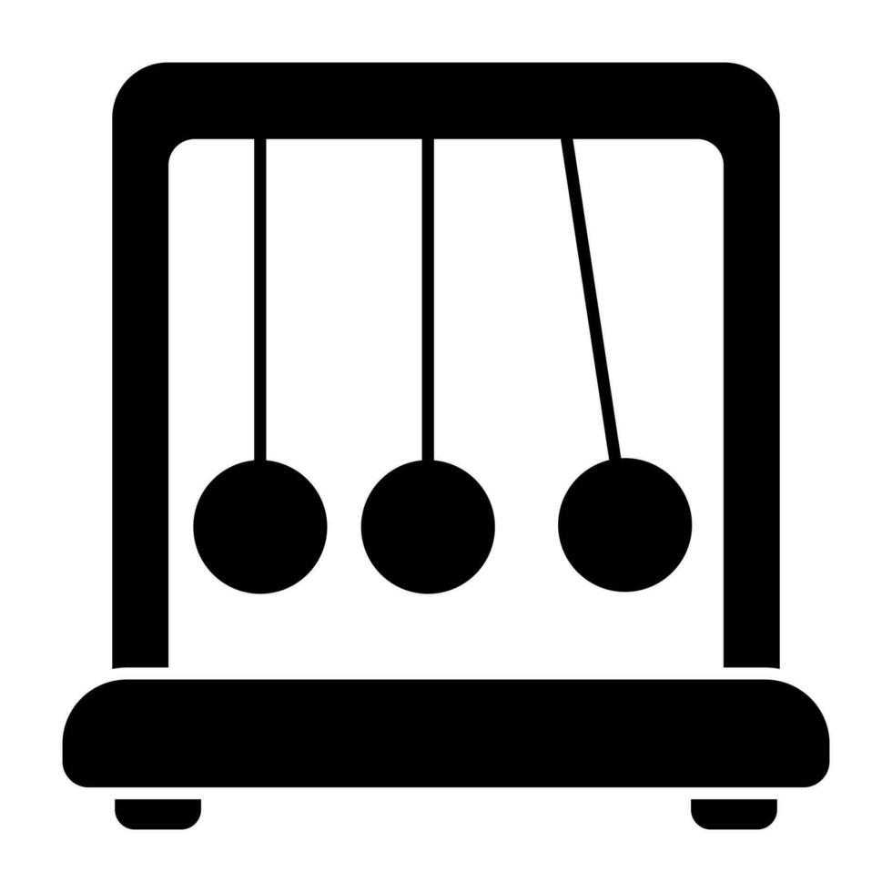 un'icona di design modificabile della culla di Newton vettore