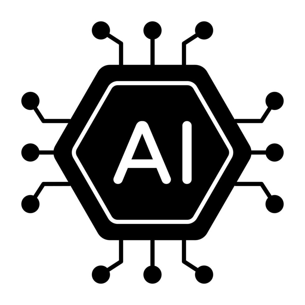 creativo design icona di artificiale intelligenza vettore