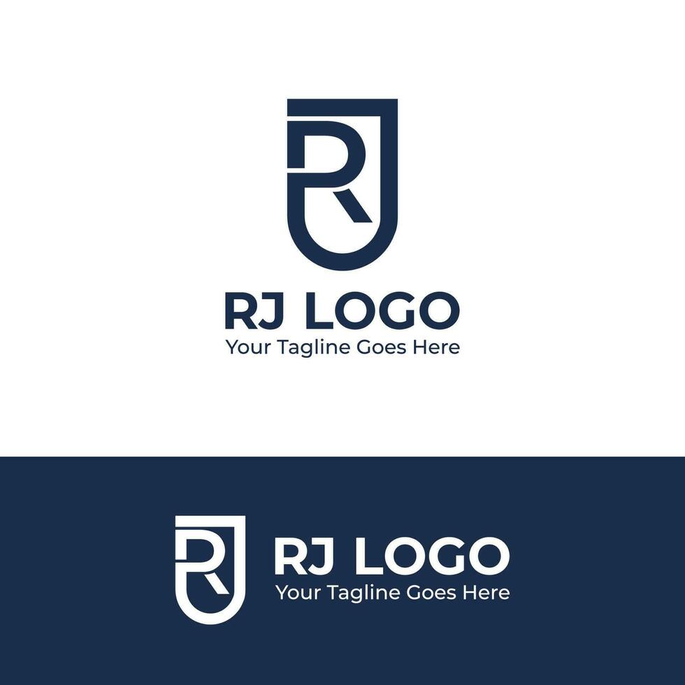rj iniziale lettera logo vettore disegno, rj logotipo, monogramma logo