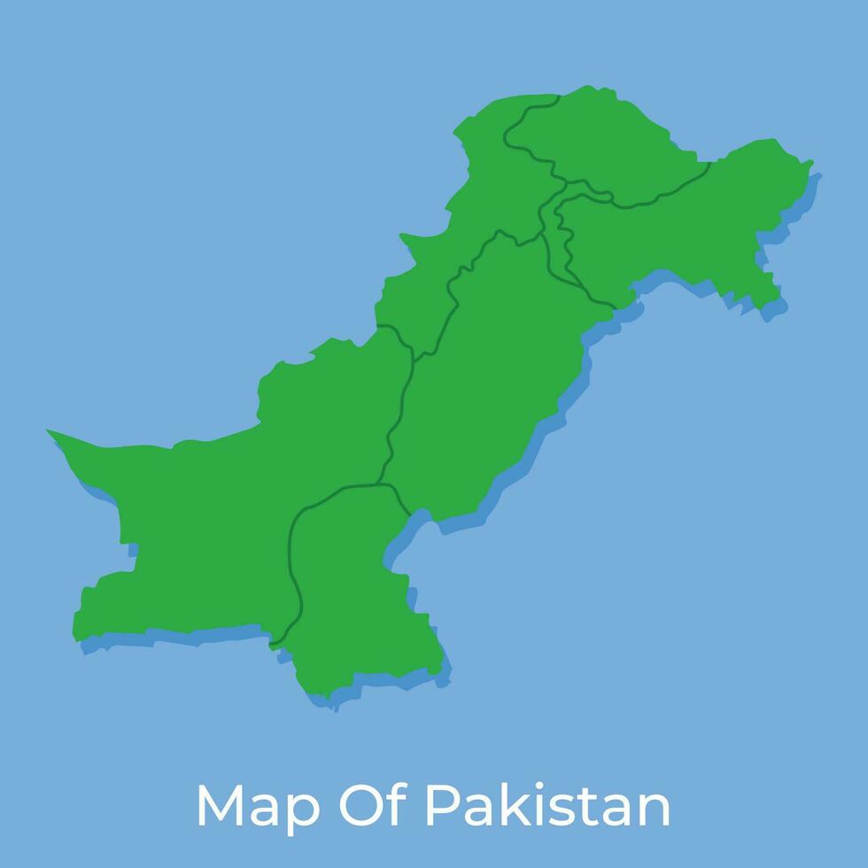 verde Pakistan carta geografica design gratuito vettore