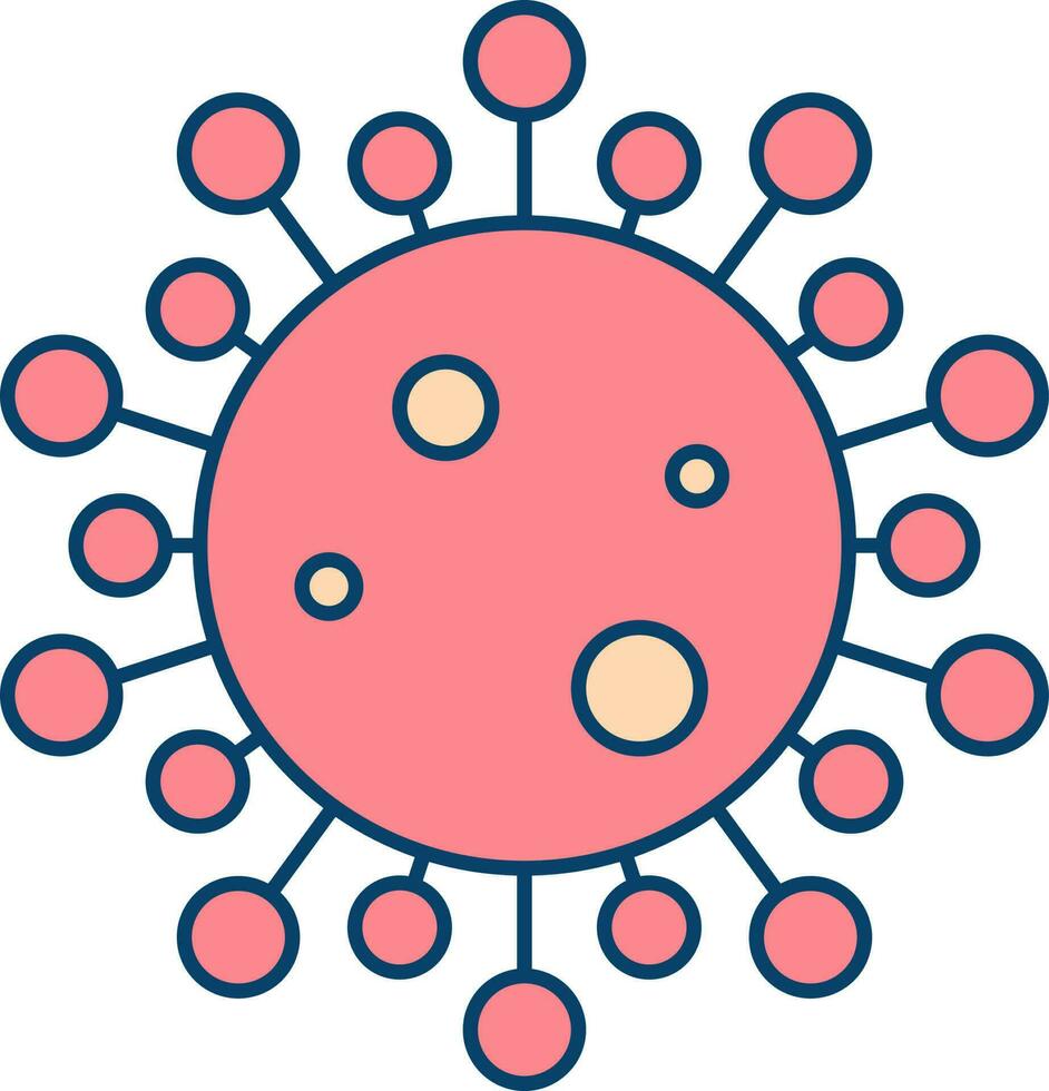 rosso virus simbolo o icona nel piatto stile. vettore