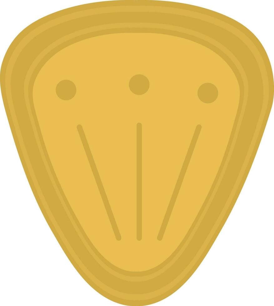isolato addominale guardia icona nel giallo colore. vettore