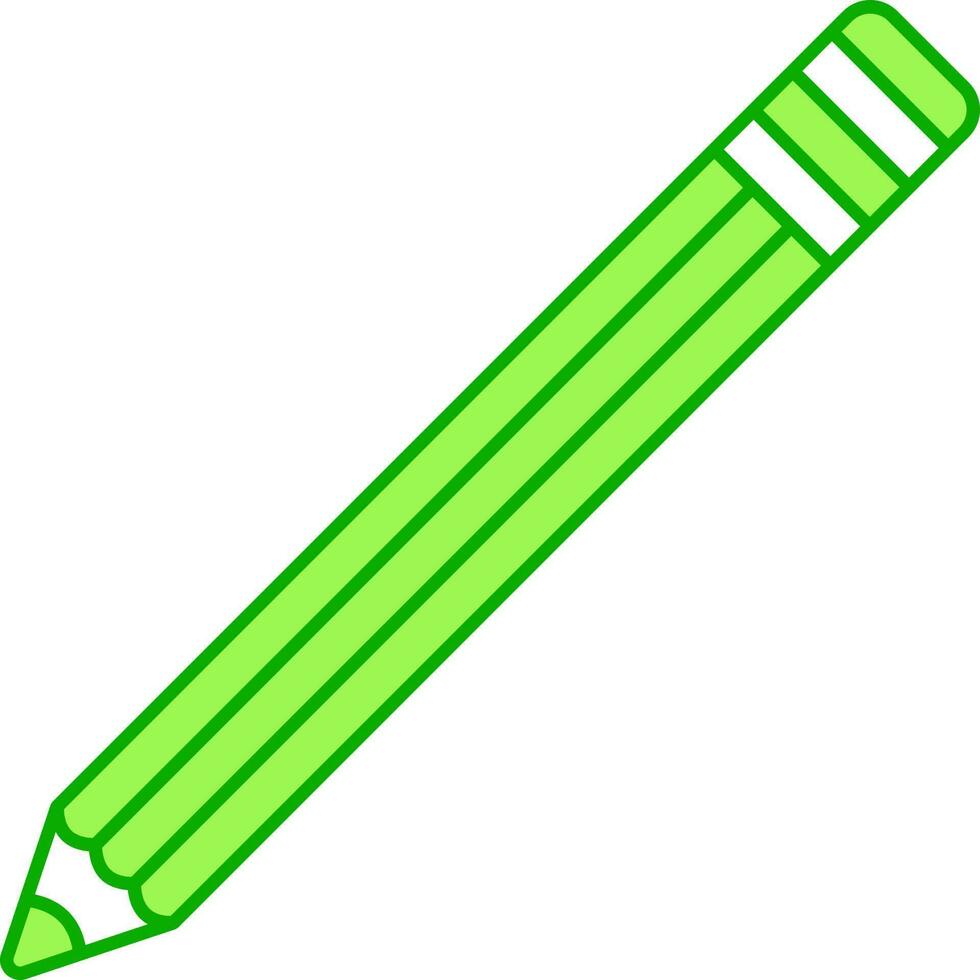piatto illustrazione di verde matita icona. vettore
