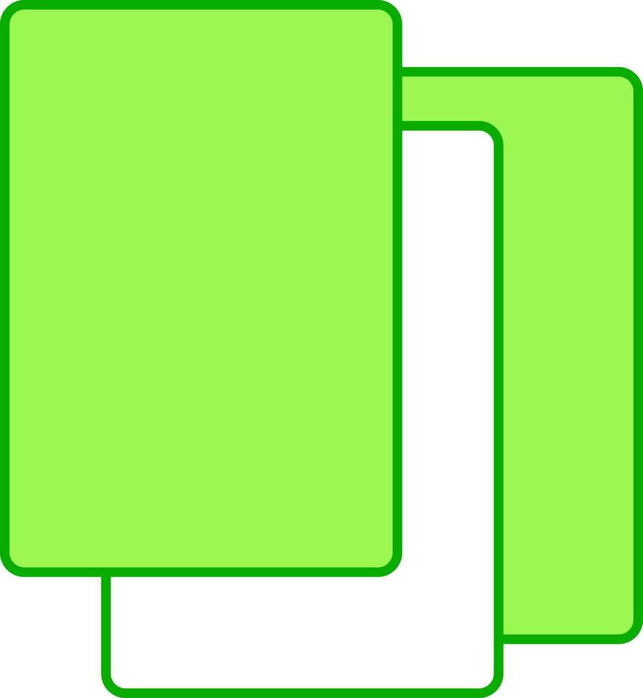 verde e bianca strato icona nel piatto stile. vettore