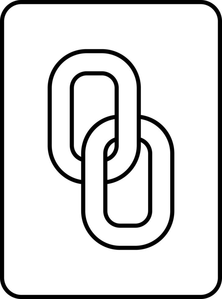 collegamento simbolo piazza icona nel nero linea arte. vettore