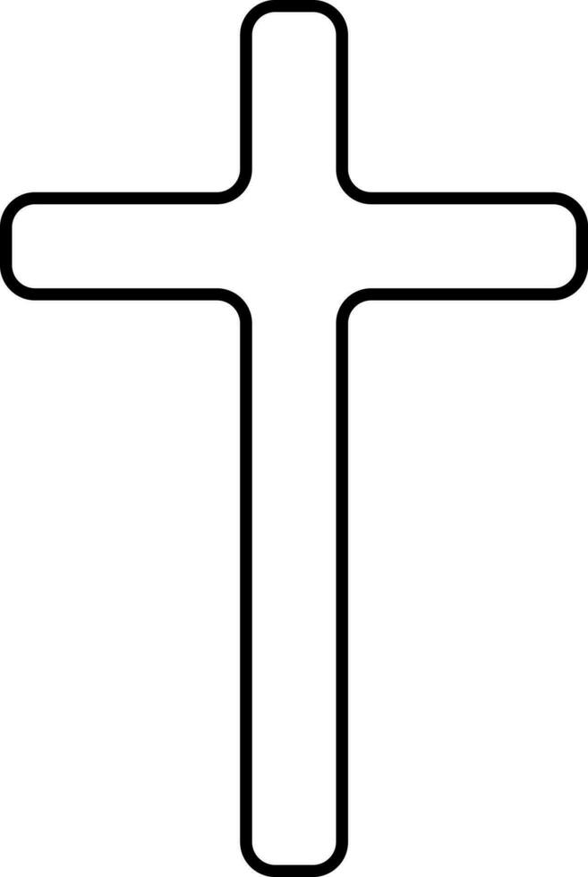 nero schema Gesù attraversare icona o simbolo. vettore