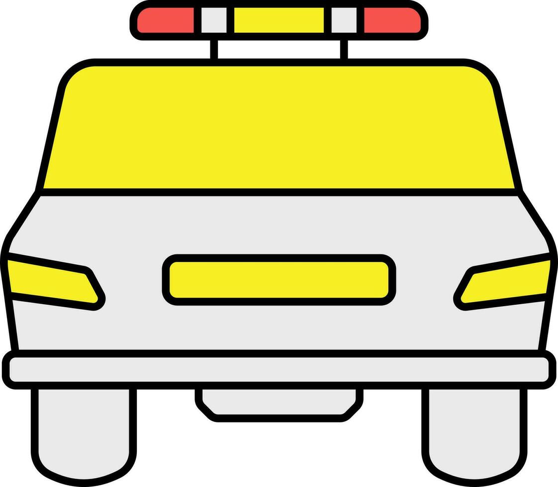 polizia auto icona nel giallo e grigio colore. vettore