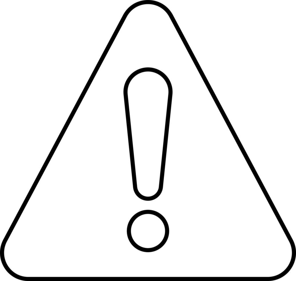 avvertimento cartello icona nel nero schema. vettore