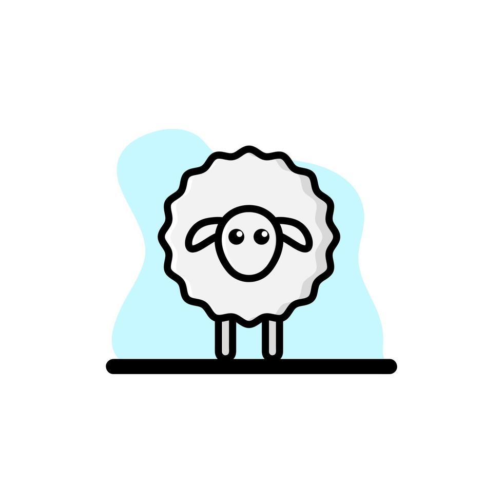 progettazione dell'illustrazione dell'icona di vettore delle pecore