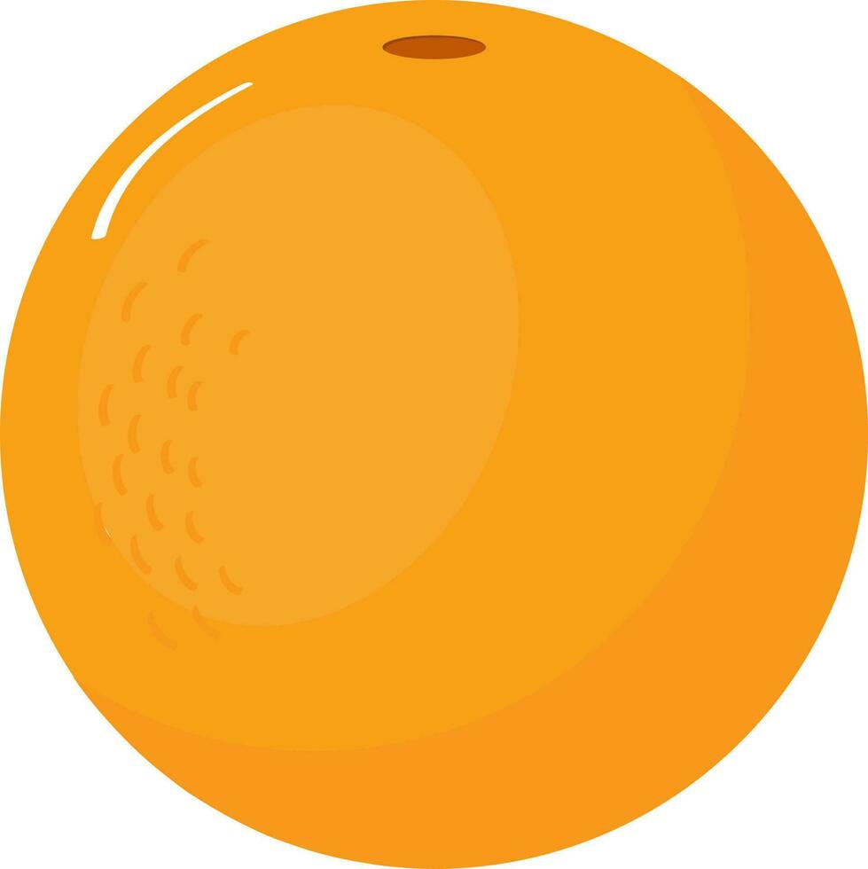 isolato arancia frutta elemento nel piatto stile. vettore