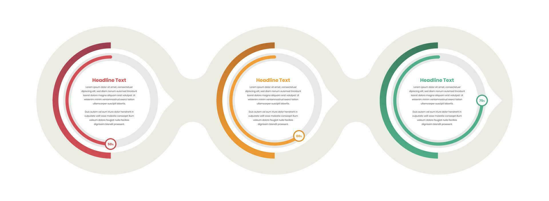 astratto ovale forme passaggi Infografica testo presentazione modello con circolare progresso bar vettore