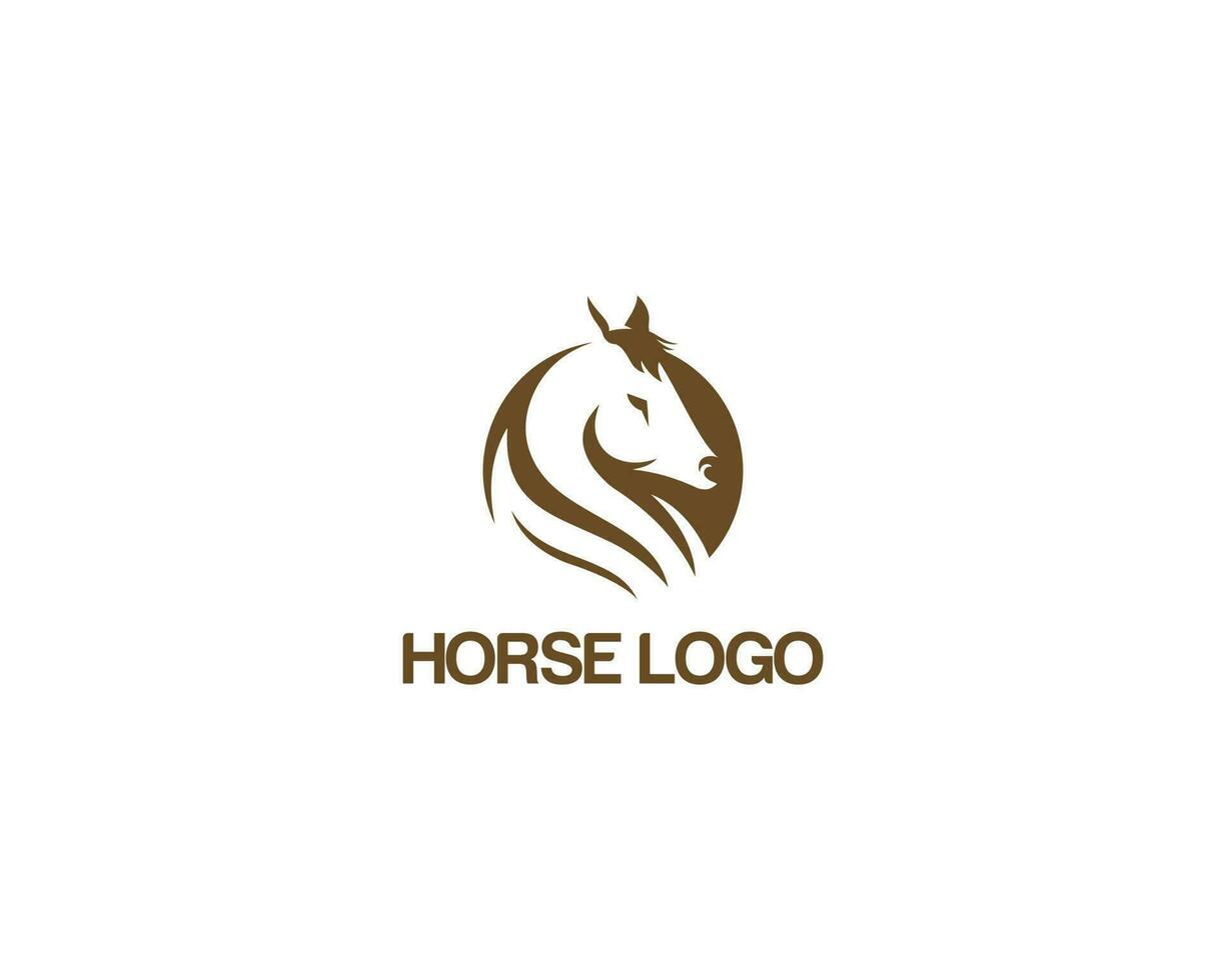 cavallo elegante logo design simbolo minimalista stile astratto vettore illustrazione.