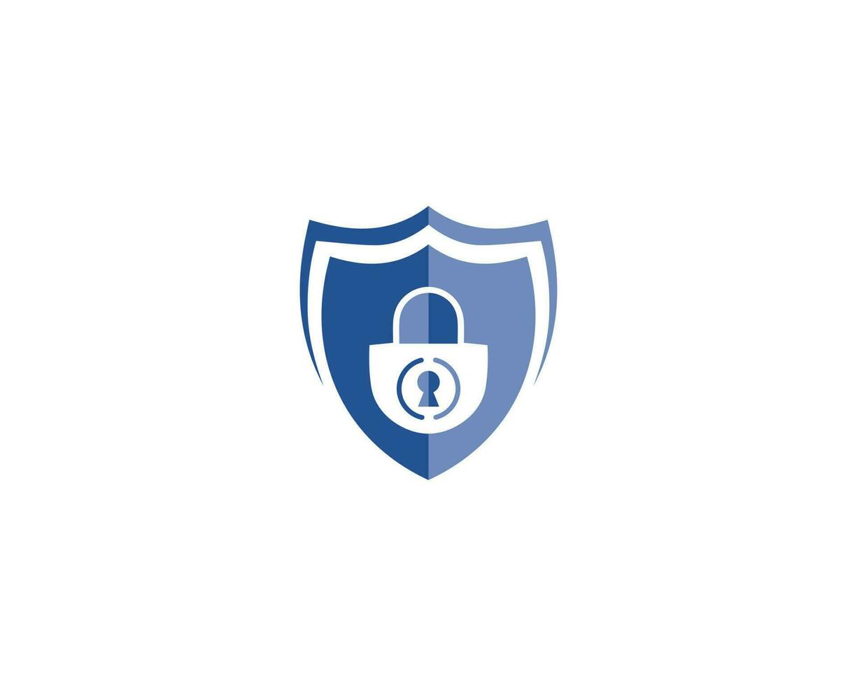 sicurezza guardia logo design icona. sicurezza protezione scudo simbolo . sicuro scudo con vita privata serratura moderno vettore modello.