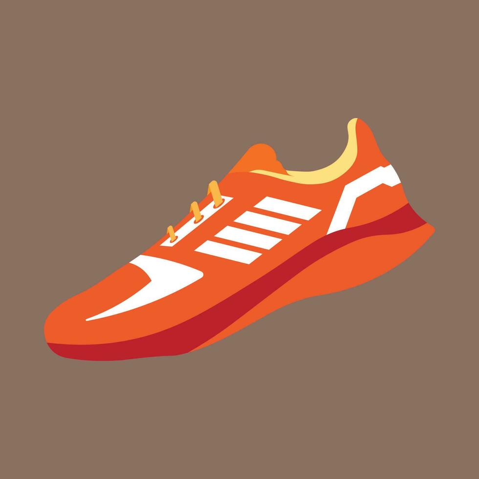 in esecuzione scarpe concetto. piatto design. vettore illustrazione. sport scarpe nel piatto stile. sport scarpe lato Visualizza. moda sport.