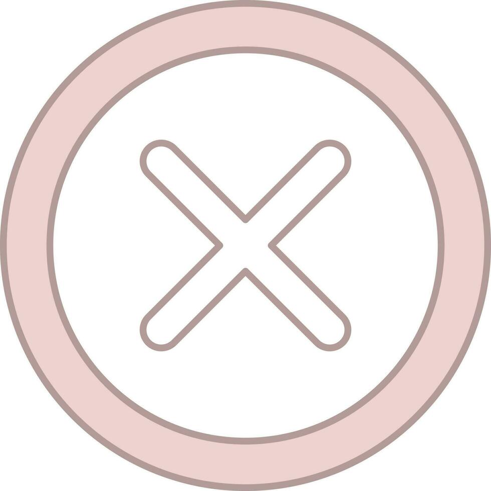 attraversare icona o simbolo nel rosa e bianca colore. vettore