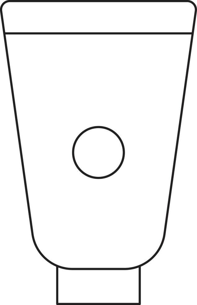 vettore illustrazione di crema tubo nel magro linea arte.
