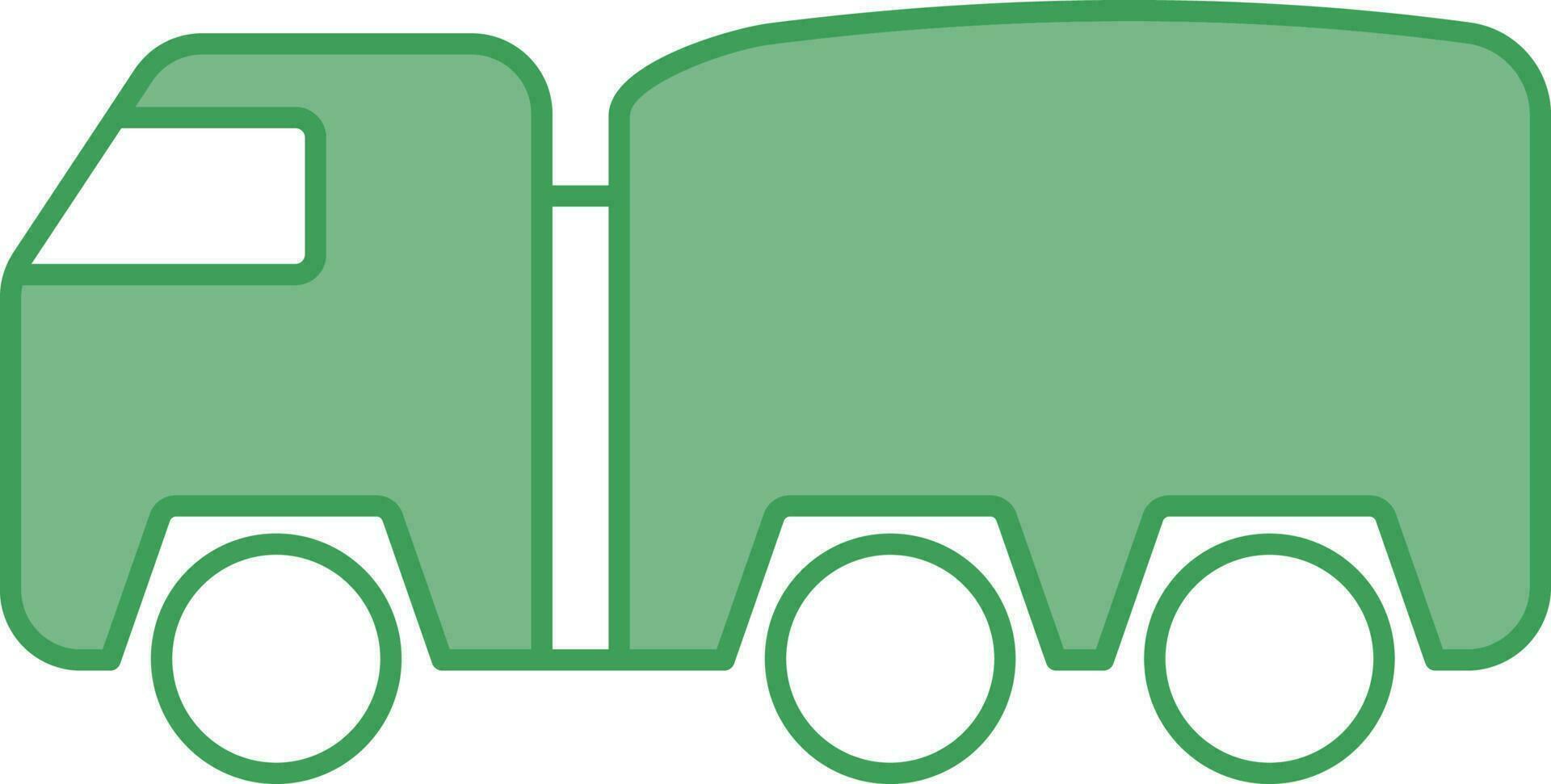 militare camion icona nel verde e bianca colore. vettore